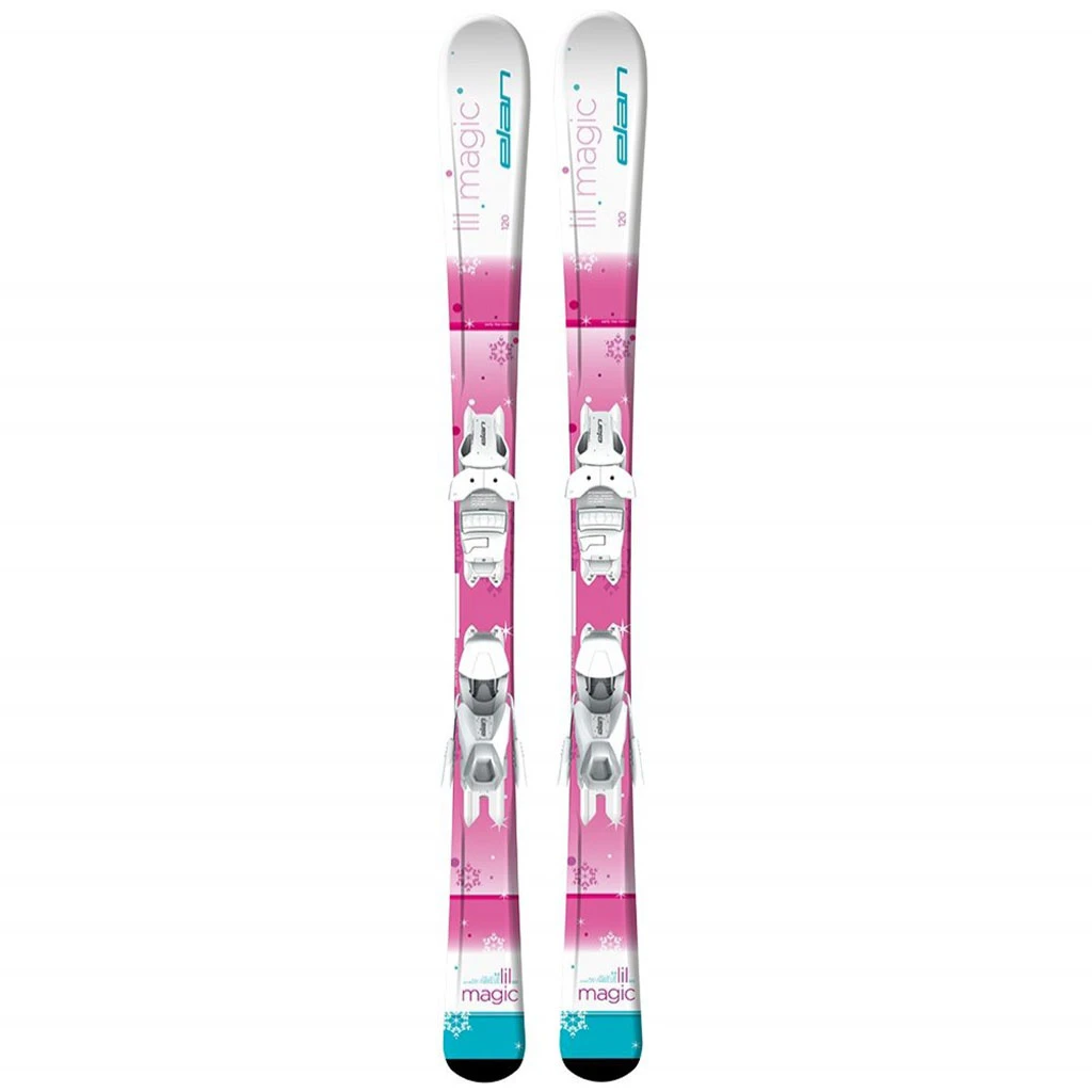 Elan Kids' Lil Magic QS Skis W/EL 4.5 GW Shift White Bindings 2022 3 Elan Kids' Lil Magic QS Skis W/EL 4.5 GW Shift White Bindings 2022